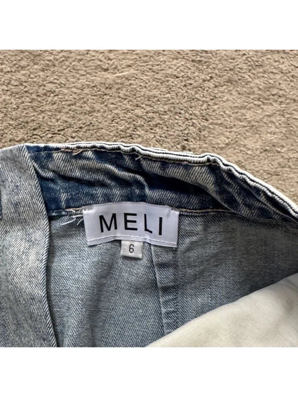 Meli Gray Denim Maxi Skirt size 6